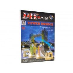 MOST ZWODZONY TOWER BRIDGE - Świecące Puzzle 3D