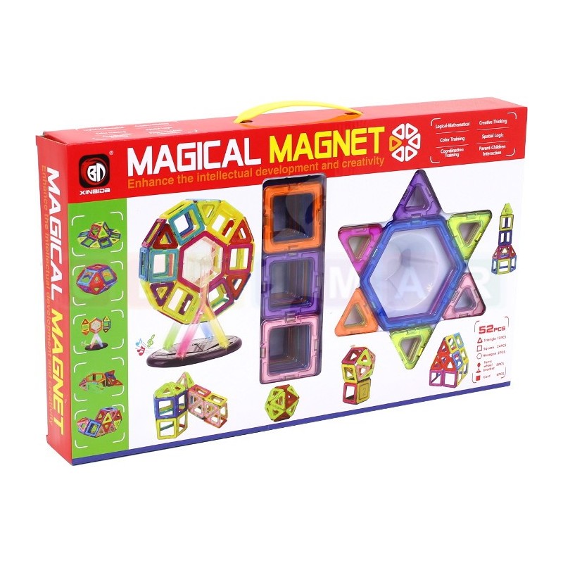 Klocki magnetyczne MAGICAL MAGNET 52 el