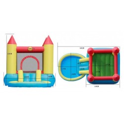 Dmuchaniec Happyhop Bouncy Castle With Pool Slide Zamek Dmuchany Zjeżdżalnia, Trampolina