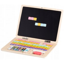 Drewniany laptop edukacyjny tablica magnetyczna