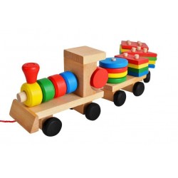 Pociąg drewniany - sorter