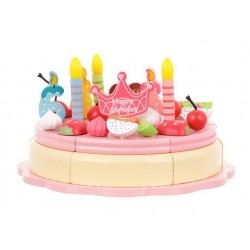 Tort urodzinowy drewniany dla dzieci