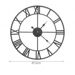 Zegar ścienny retro - czarny